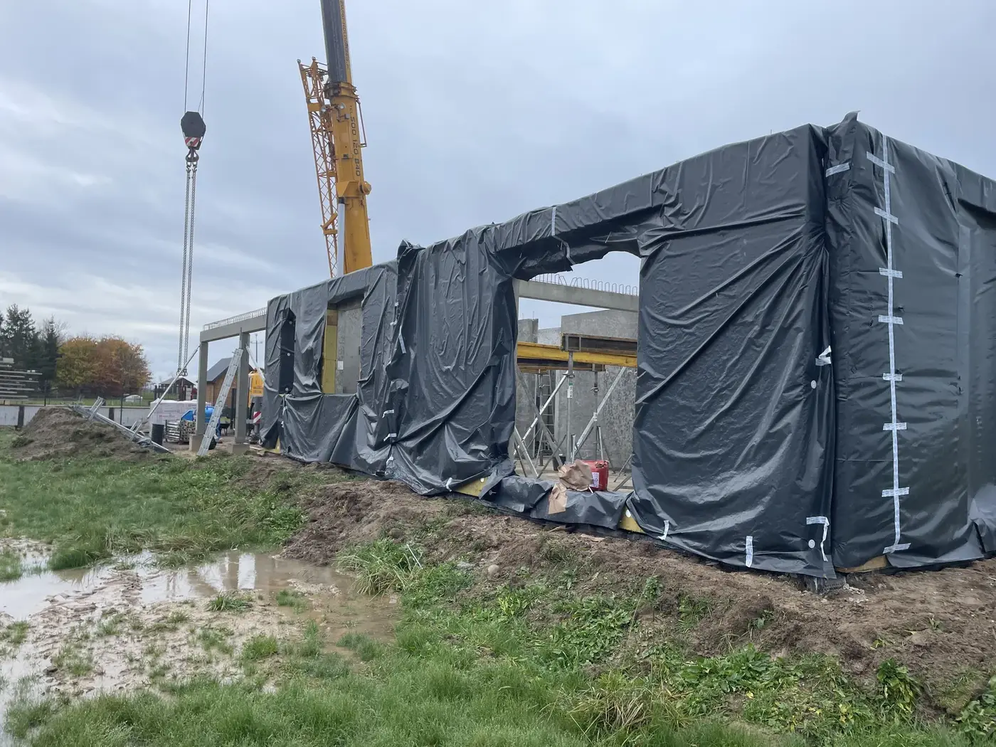 Budynek wielorodzinny w Sarbinowie — ściany, stropy i schody — Sarbinowo