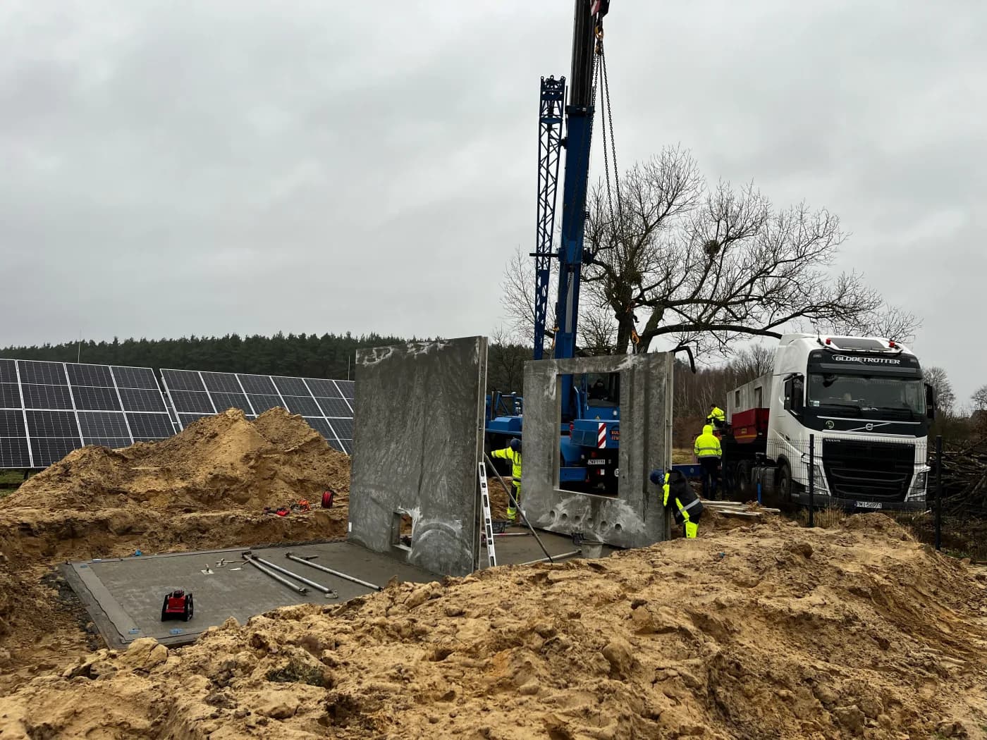 Prefabrikovaná transformačná stanica pri meste Wałcz